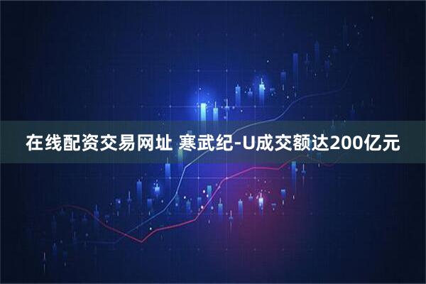 在线配资交易网址 寒武纪-U成交额达200亿元