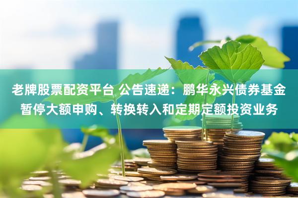 老牌股票配资平台 公告速递：鹏华永兴债券基金暂停大额申购、转换转入和定期定额投资业务